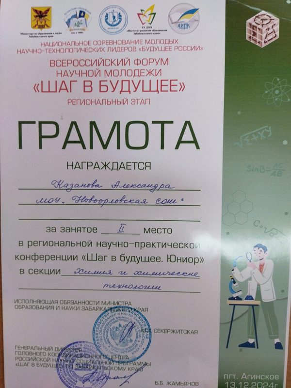 шаг в будущее.